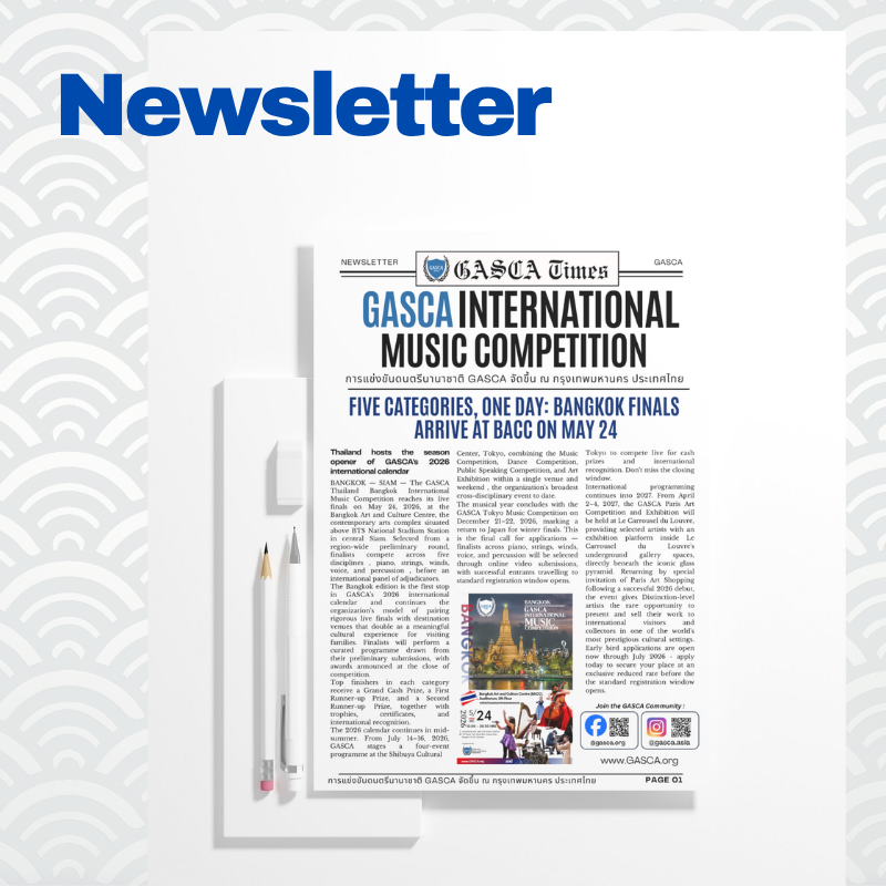 GASCA Bangkok Music Competition Newsletter